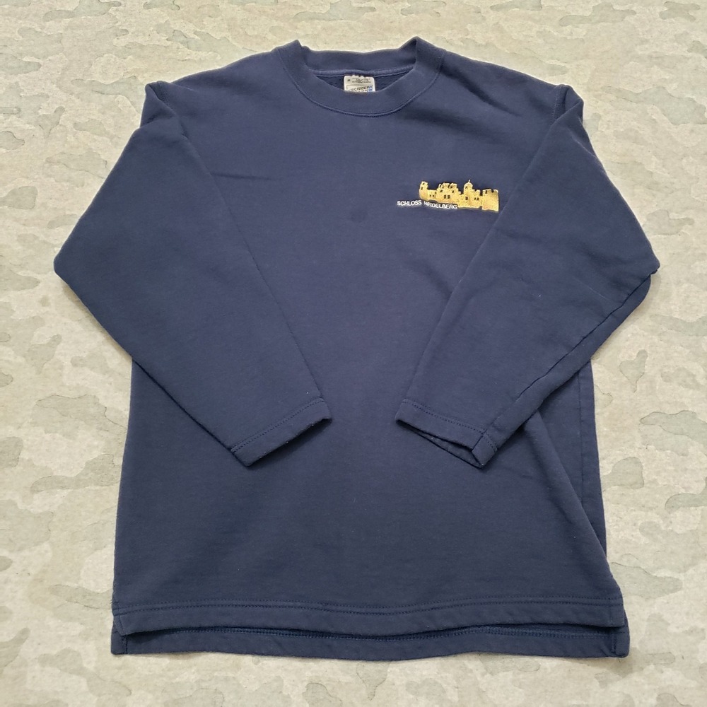 Vintage Screen Stars Sweatshirt Womens Medium Blue Pullover Schloss Heidelberg